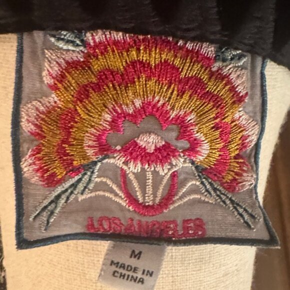 Johnny Was Embroidered Black Velvet Women's Top - Picture 8 of 8